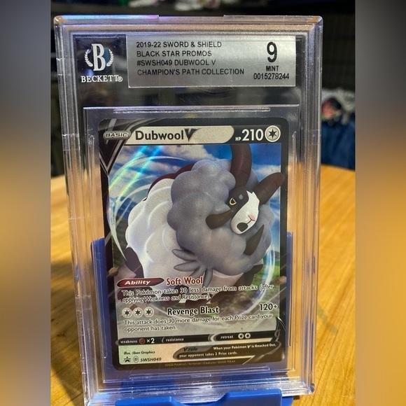 19-22 Pokemon Champion's Path Black Star Promo SWSH049 Dubwool V Beckett 9 Mint - Picture 1 of 2